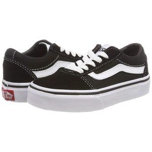 Vans Kids Ward Lo Canvas Shoes Black White Size 13
